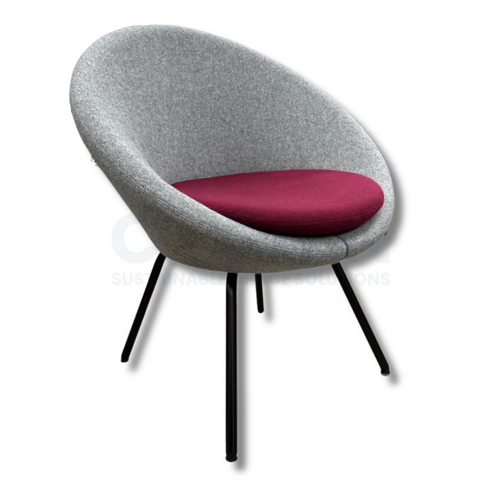 Allermuir - Open Breakout Chair - Grey/Burgundy - CSOS2131