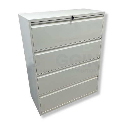 4-drawer Metal Side Filing Cabinet - White - CSOS1960